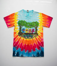 Load image into Gallery viewer, Grateful Dead Dancing Bears tie-dye t-shirt featuring colorful dancing bear graphics on the front and back.

